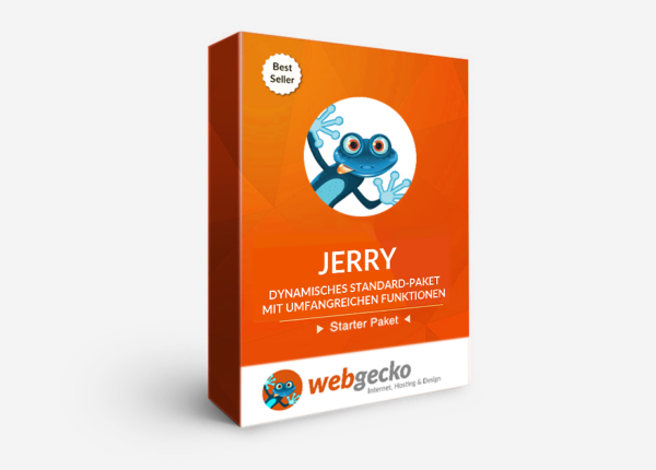Dein-Webshop.ch Preisgünstiger E-Commerce E-Shop von Webgecko: Starter Paket «JERRY» Box