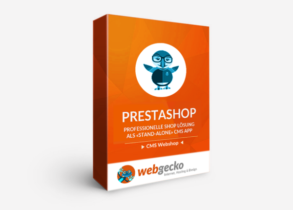Dein-Webshop.ch Preisgünstiger E-Commerce E-Shop von Webgecko: E-Shop Produkt «Prestashop» Box